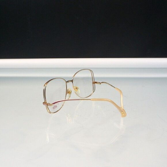 Metzler Germany Signee Eyeglasses Frames Pink Gold Vintage 1970 Demo Lens 56-17 - Picture 3 of 10